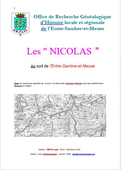 Les Nicolas en entre sambre et Meuse