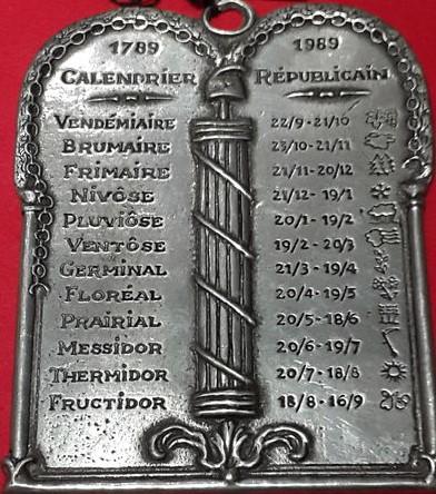 Calendrier républicain -Grégorien